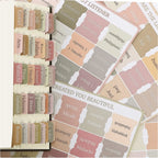5Pcs/75Tabs Boho Theme Laminated Bible Tabs – Colorful Index Tabs for Bible Study, Scripture Organization, and Easy Navigation
