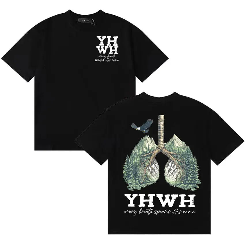Jesus Yhwh Christian Loose T-Shirt Cotton Casual Crewneck Short Sleeve Tee Shirts Summer Mens Women Fashion O-Neck Cozy Clothing