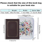 Bible Cover, Floral Bible Case with Handle & Pocket, Bible Book Case Carrying Organizer Bag with Bookmark, for Girls Catholic