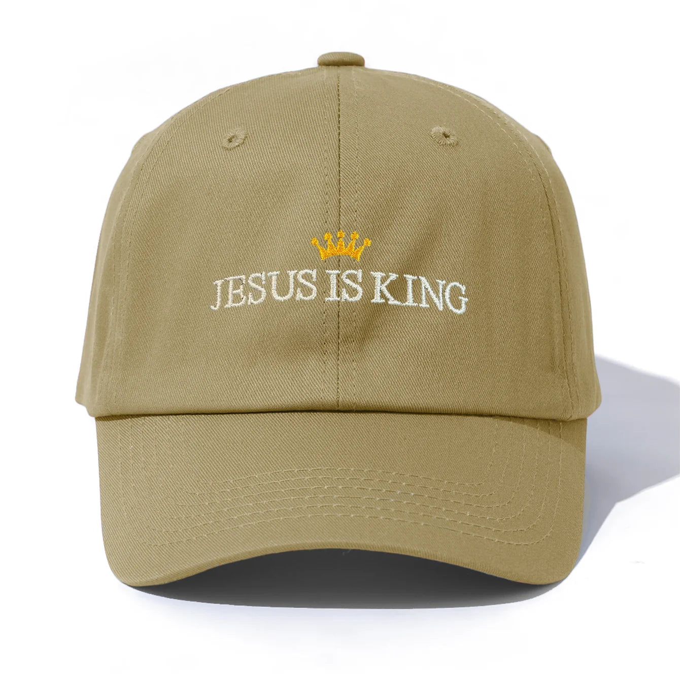 1Pc JESUS IS KING Embroidery Baseball Cap for Adults,Minimalist Retro Style Casual Soft Adjustable Dad Hat,Perfect as Gift
