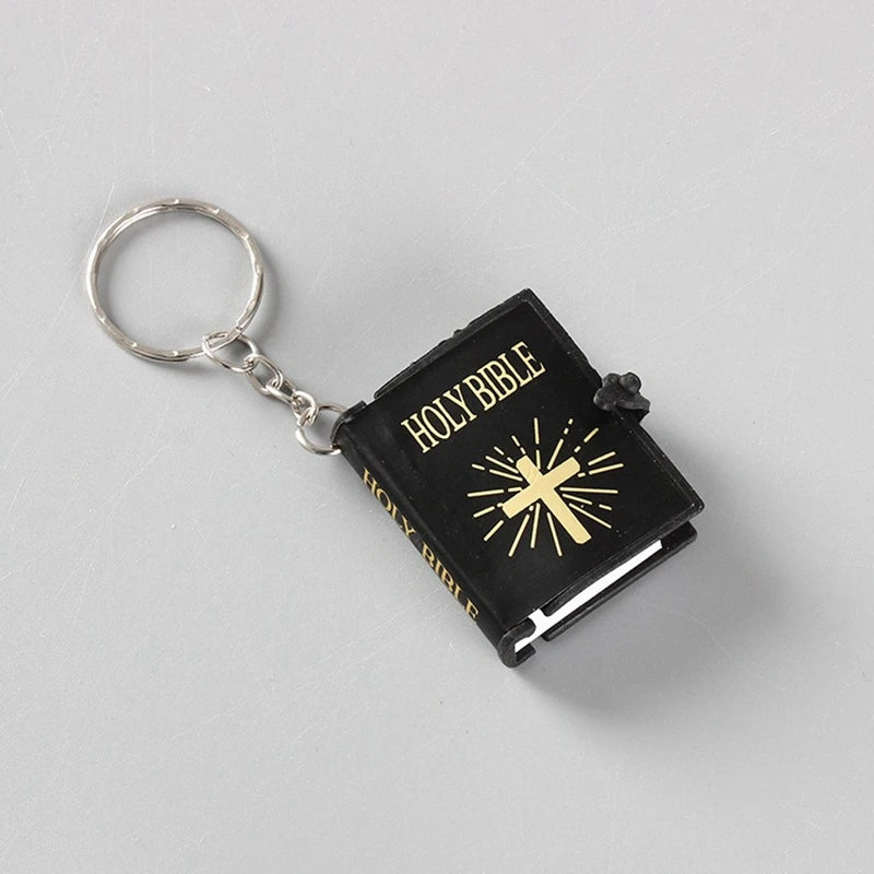 Fashion Cute Mini Holy Bible Book Keychains Accessories