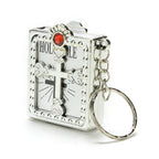 Special Mini Holy Bible Keychain English Religious Miniature Paper Spiritual Christian Jesus Cover Keyring Gift
