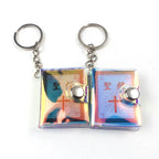 Special Mini Holy Bible Keychain English Religious Miniature Paper Spiritual Christian Jesus Cover Keyring Gift
