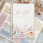 Christian Bible Study Journal Notebook with SOAP Method, Floral Spiral Prayer Devotional Book, Scripture Gift for Women
