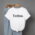 Casual Graphic Crew Neck Tees Tops Women'S 90S Y2K Vintage Tshirt Clothes Women Yeshua Letter Print Gothic Short Sleeve T Shirt