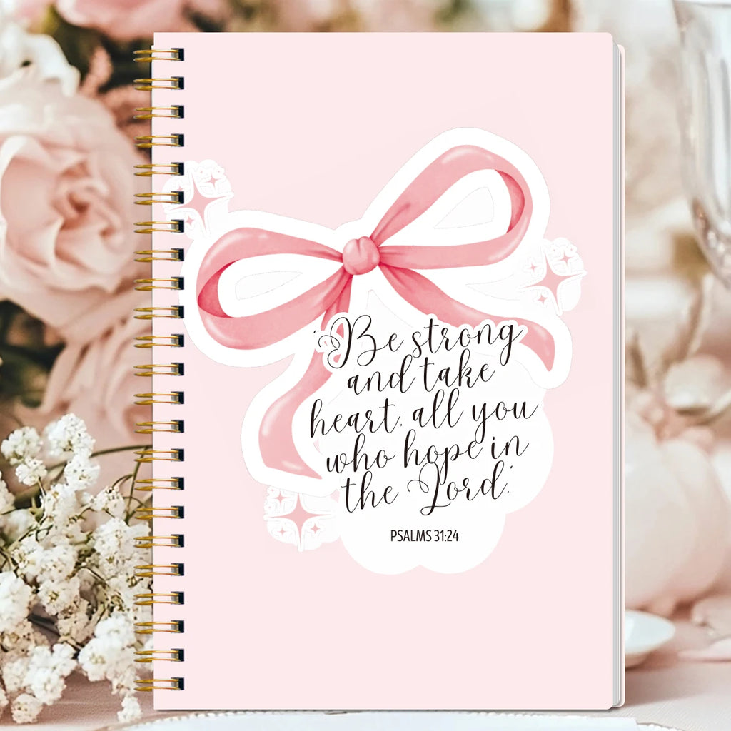 Christian Bible Study Journal Notebook with SOAP Method, Floral Spiral Prayer Devotional Book, Scripture Gift for Women