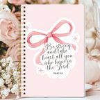 Christian Bible Study Journal Notebook with SOAP Method, Floral Spiral Prayer Devotional Book, Scripture Gift for Women