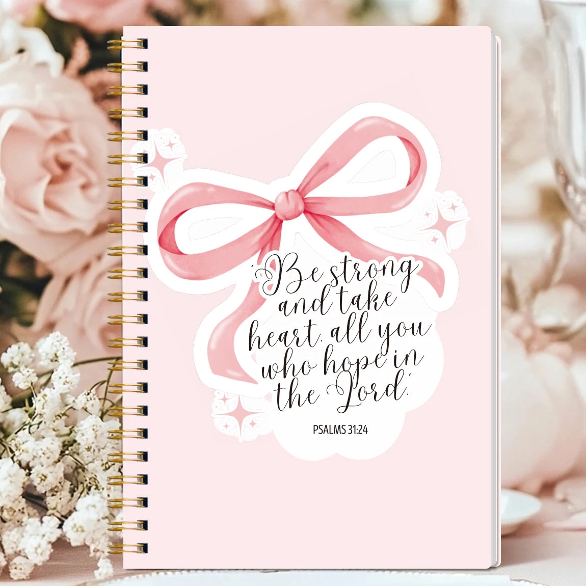 Christian Bible Study Journal Notebook with SOAP Method, Floral Spiral Prayer Devotional Book, Scripture Gift for Women
