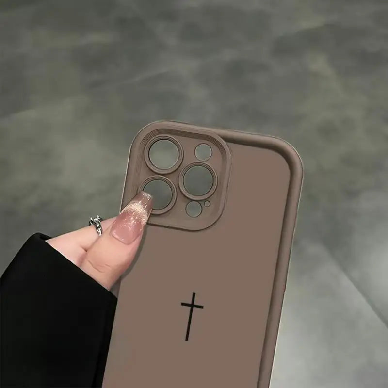 Biblical Cross Phone Case for Iphone 11-17 Pro Max | Slim & Shockproof Cover | Drop-Proof Protection | Faith-Based Design
