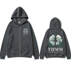 YHWH Lungs Christian Every Breath Speak His Name Zipper Hoodie Men Casual Cotton Zip up Jacket Men'S Fashion Zip up Sweatshirt