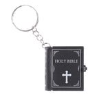 Special Mini Holy Bible Keychain English Religious Miniature Paper Spiritual Christian Jesus Cover Keyring Gift