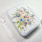 Bible Cover, Floral Bible Case with Handle & Pocket, Bible Book Case Carrying Organizer Bag with Bookmark, for Girls Catholic