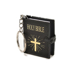 Special Mini Holy Bible Keychain English Religious Miniature Paper Spiritual Christian Jesus Cover Keyring Gift