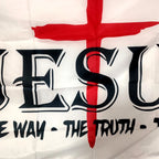 Jesus the Way Truth Life Christian Flag 3X5 Feet Indoor Outdoor Faith over Fear Religious Banner for Bedroom Church Garden Decor