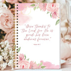 Christian Bible Study Journal Notebook with SOAP Method, Floral Spiral Prayer Devotional Book, Scripture Gift for Women