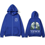 YHWH Lungs Christian Every Breath Speak His Name Zipper Hoodie Men Casual Cotton Zip up Jacket Men'S Fashion Zip up Sweatshirt