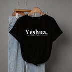 Casual Graphic Crew Neck Tees Tops Women'S 90S Y2K Vintage Tshirt Clothes Women Yeshua Letter Print Gothic Short Sleeve T Shirt