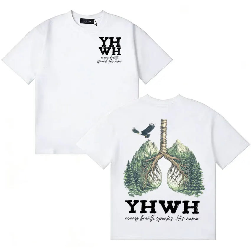 Jesus Yhwh Christian Loose T-Shirt Cotton Casual Crewneck Short Sleeve Tee Shirts Summer Mens Women Fashion O-Neck Cozy Clothing