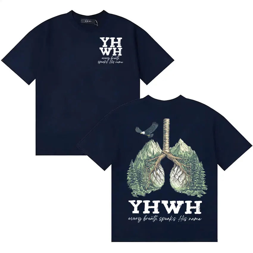 Jesus Yhwh Christian Loose T-Shirt Cotton Casual Crewneck Short Sleeve Tee Shirts Summer Mens Women Fashion O-Neck Cozy Clothing
