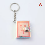 Special Mini Holy Bible Keychain English Religious Miniature Paper Spiritual Christian Jesus Cover Keyring Gift