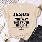 Bible Faith Jesus T Shirt Women Japanese Tee Girl Manga Designer Streetwear Clothing