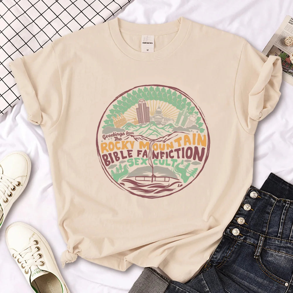 Bible Faith Jesus T Shirt Women Japanese Tee Girl Manga Designer Streetwear Clothing