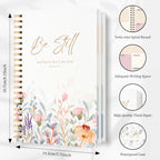 Christian Bible Study Journal Notebook with SOAP Method, Floral Spiral Prayer Devotional Book, Scripture Gift for Women