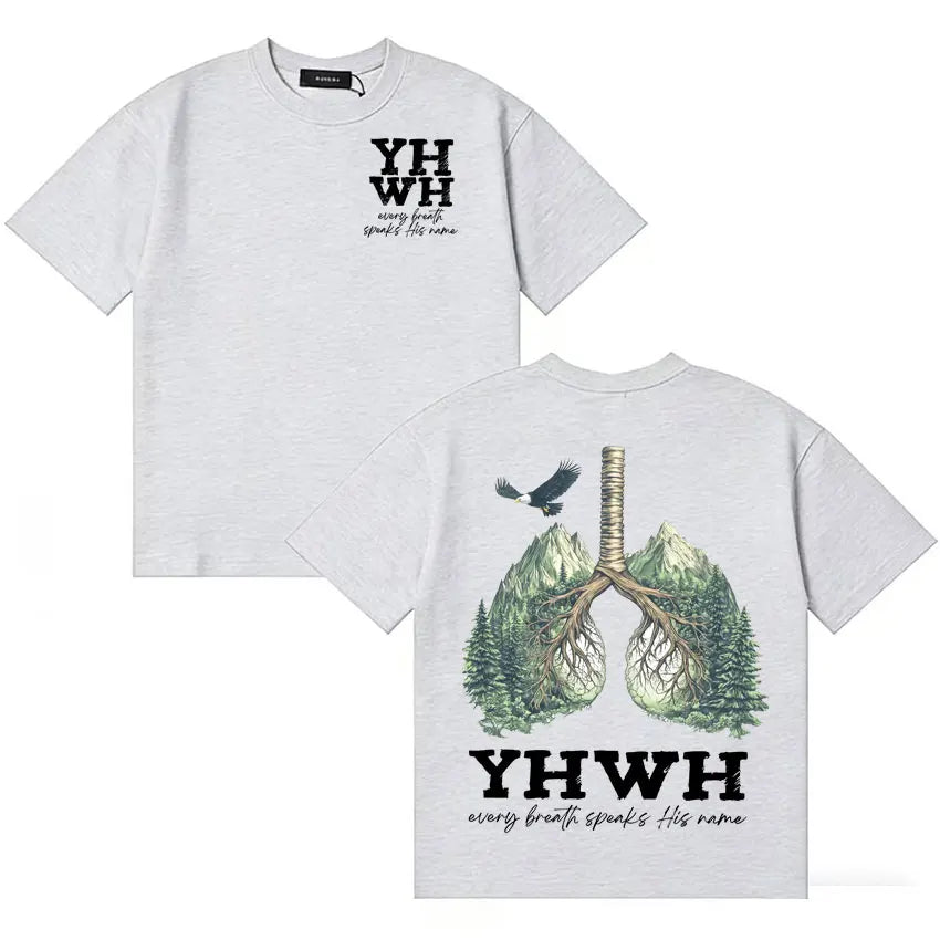 Jesus Yhwh Christian Loose T-Shirt Cotton Casual Crewneck Short Sleeve Tee Shirts Summer Mens Women Fashion O-Neck Cozy Clothing