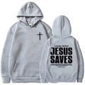 New Jesus Saves John Gospel Printed Christian Bible Adult Men'S Wear Outdoor Daily Loose Comfort Warm Autumn Winter Hoodie