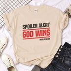 Bible Faith Jesus T Shirt Women Japanese Tee Girl Manga Designer Streetwear Clothing