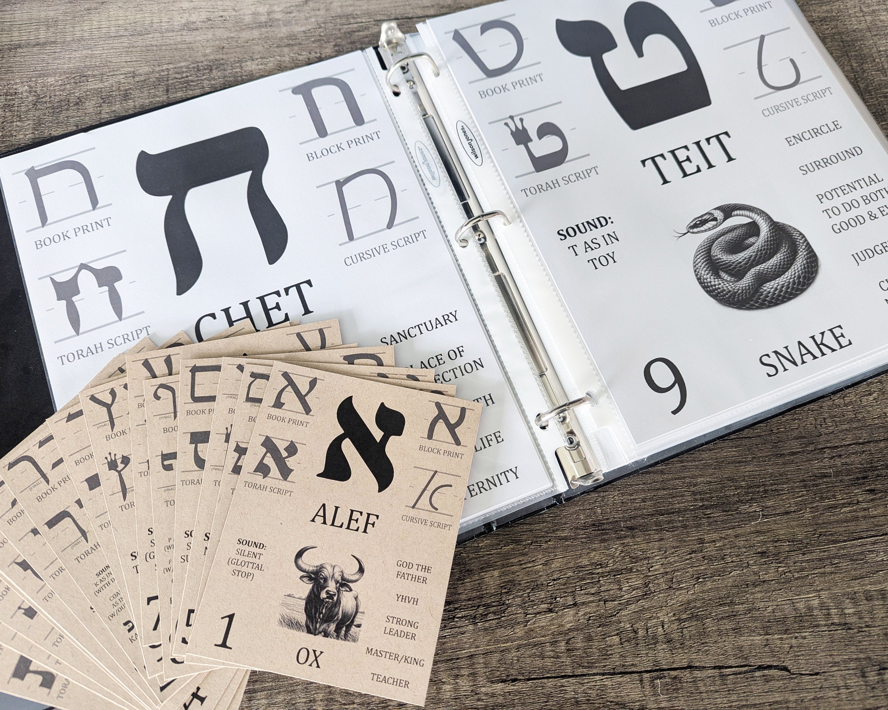 Hebrew Alphabet Flashcards
